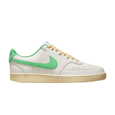 Pre-owned Nike Court Vision Low 'sail Electric Algae' In Cream