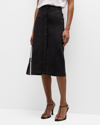 RAILS BROADWAY COATED BUTTON-FRONT SKIRT