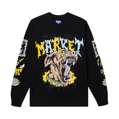 Pre-owned Market Warped Beware Long-sleeve T-shirt 'black'