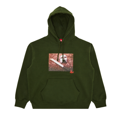 Pre-owned Supreme Mf Doom Hooded Sweatshirt 'dark Olive' In Green