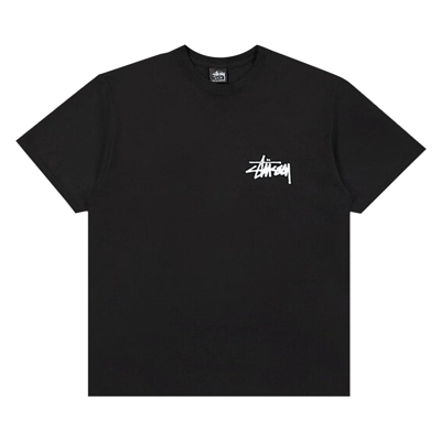 Pre-owned Stussy Old Phone Pigment Dyed T-shirt 'black'