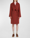 Weekend Max Mara Womens Rust Flirt Double-breasted Wool-blend Coat In Red