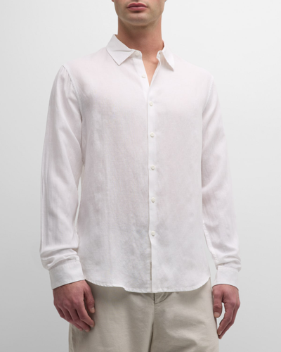 Onia Men's Air Linen Casual Button-down Shirt In White
