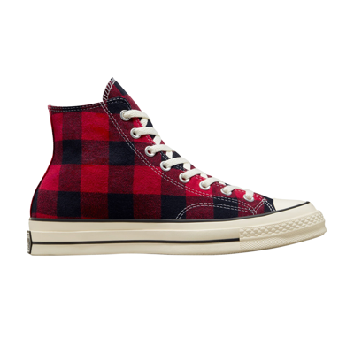 Pre-owned Converse Beyond Retro X Chuck 70 High 'upcycled Flannel' In Red