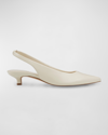 Marc Fisher Ltd Slingback Kitten-heel Pumps In Ivory