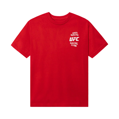 Pre-owned Anti Social Social Club X Ufc Self Titled Tee 'red'