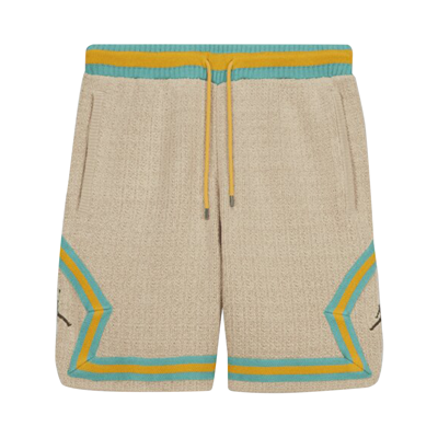 Pre-owned Air Jordan X Union X Bephies Beauty Supply Diamond Shorts 'baroque Brown/washed Teal'