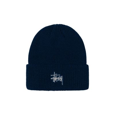 Pre-owned Stussy Basic Cuff Beanie 'dark Royal' In Blue