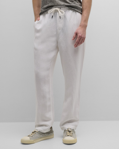 Onia Men's Air Linen Pull-on Pants In White