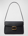 Kate Spade Katy Flap Leather Shoulder Bag In Black