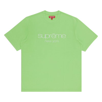 Pre-owned Supreme Classic Logo Short-sleeve Top 'lime' In Green