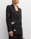 Kobi Halperin Autumn Single-button Sequin Embroidered Jacket In Black