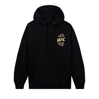 Pre-owned Anti Social Social Club X Ufc Self Titled Hoodie 'black'
