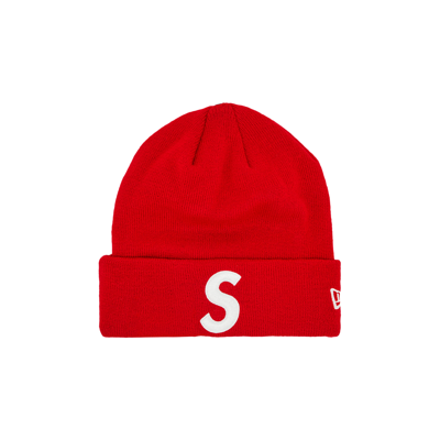 Pre-owned Supreme X New Era S Logo Beanie 'red'