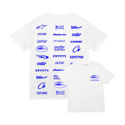 Pre-owned Corteiz Rally Vinylz Tee 'white'