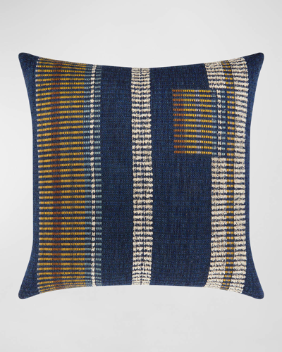 Elaine Smith Voyage Outdoor Pillow, 20" Square In Blue