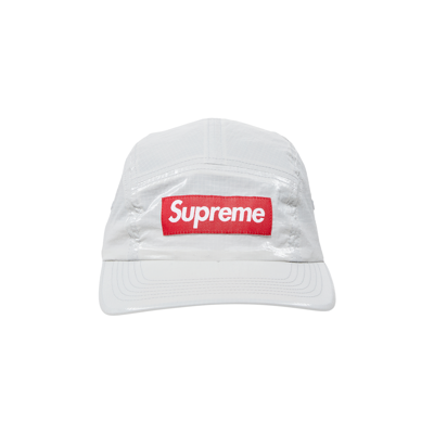 Pre-owned Supreme Gloss Ripstop Camp Cap 'light Grey'