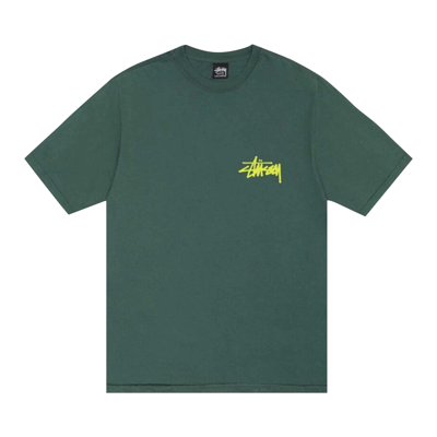 Pre-owned Stussy Old Phone Pigment Dyed T-shirt 'forest' In Green