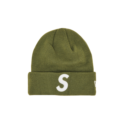 Pre-owned Supreme X New Era S Logo Beanie 'olive' In Green