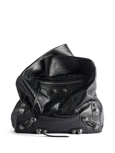 Balenciaga Le Cagole Leather Tote Bag In Black