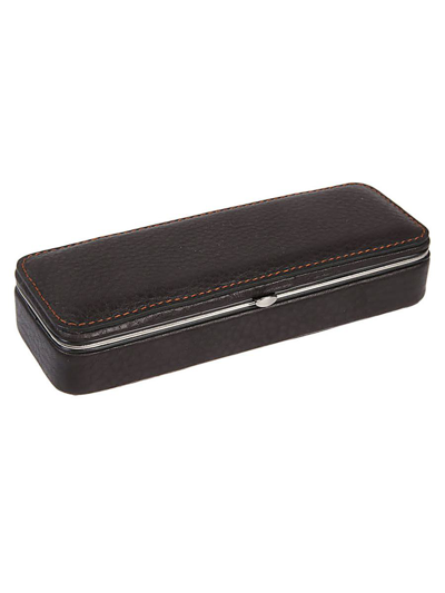 F. Hammann Leather Cigar Case In Brown