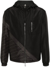 Fendi Black Ff-print Reversible Windbreaker In Black