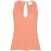 Forte Forte Forte_forte Double Georgette V Neck Top Clothing In Orange