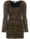 Nanushka Frensi Zebra-print Dress In Multicolour
