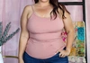 Phierce Fashions Spaghetti Strap Tank Brami In Pink In Pink