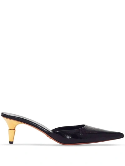 Proenza Schouler Spike Mule In Black/gold