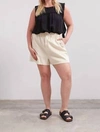 GILLI RELAXED PAPER BAG SHORTS IN CREAM