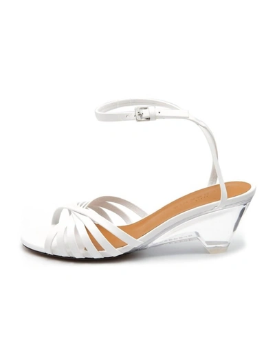 Clergerie Woman Sandals White Size 5.5 Lambskin