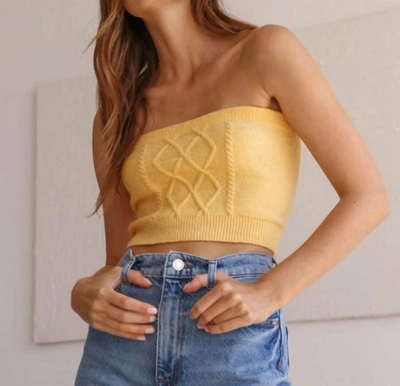Knititude Liv Tube Top In Mango In Yellow