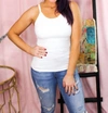 Phierce Fashions Spaghetti Strap Tank Brami In White In White