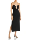 BARDOT ELENI WOMENS KNIT CUT-OUT MIDI DRESS