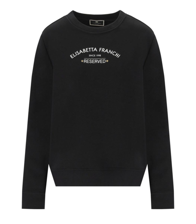 Elisabetta Franchi Black Sweatshirt With Logo