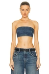 Grlfrnd Lilah Denim Tube Top In Austin