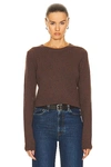 Khaite Diletta Cashmere Sweater In Brown