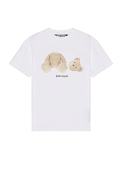 Palm Angels Bear Classic Tee Cotton T-shirt In White
