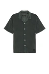 Rag & Bone Toweling Avery Shirt In Shadow Green