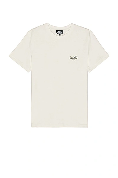 Apc Off-white New Raymond T-shirt In Paa Heathered Ecru