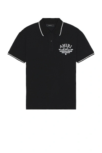Amiri Man Polo Shirt Black Size S Cotton
