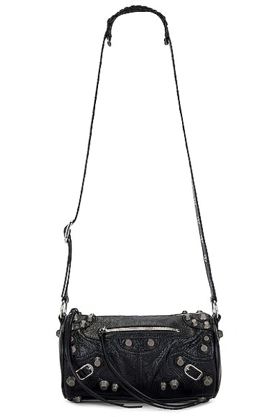 Balenciaga Le Cagole Medium Leather Cross-body Bag In Black