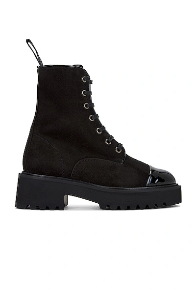 Aquazzura Desert Bootie In Black