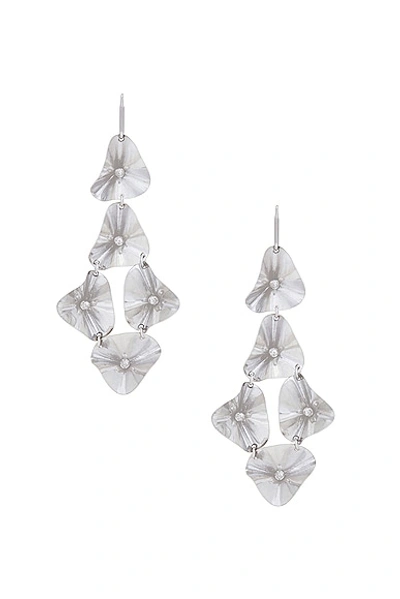 Isabel Marant Flower Earrings In Silver