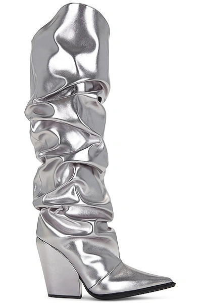 Alexandre Vauthier Western Boot In Silver