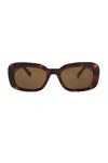 Saint Laurent Rectangular Frame Sunglasses Sunglasses In Havana