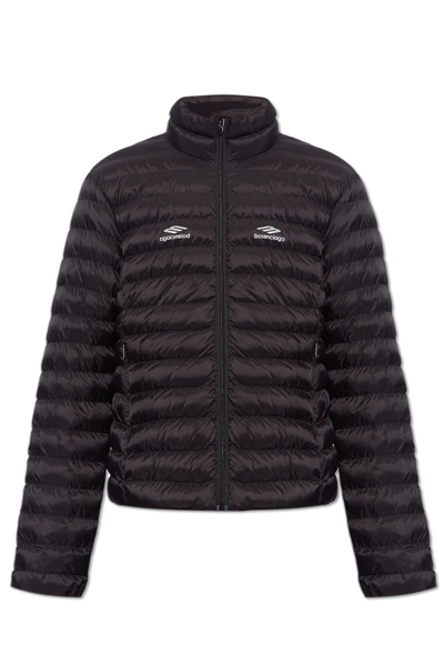 Balenciaga 3b Sports Icon Ski Fitted Puffer Jacket In Black