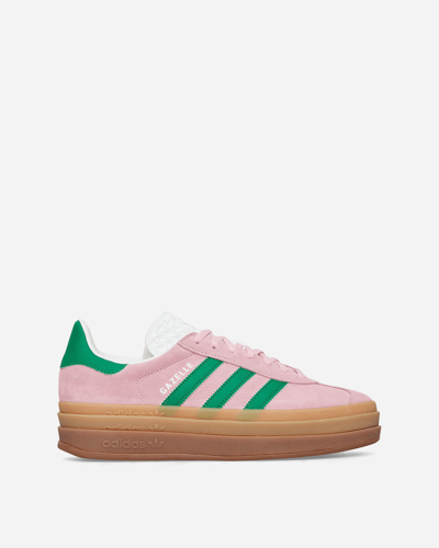 Adidas Originals Adidas Womens True Pink Green White Gazelle Bold Brand-embellished Suede Low-top Trainers