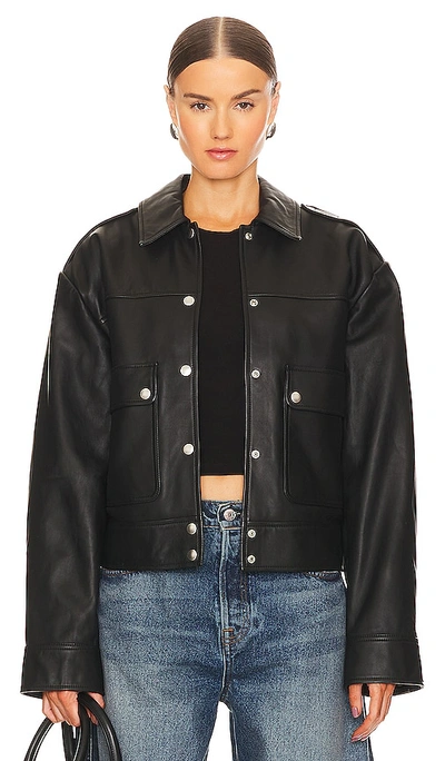 Grlfrnd Jayden Leather Jacket In Black
